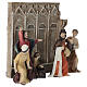 Set cacciata dei mercanti dal tempio 10 cm resina dipinta presepe pasquale s5