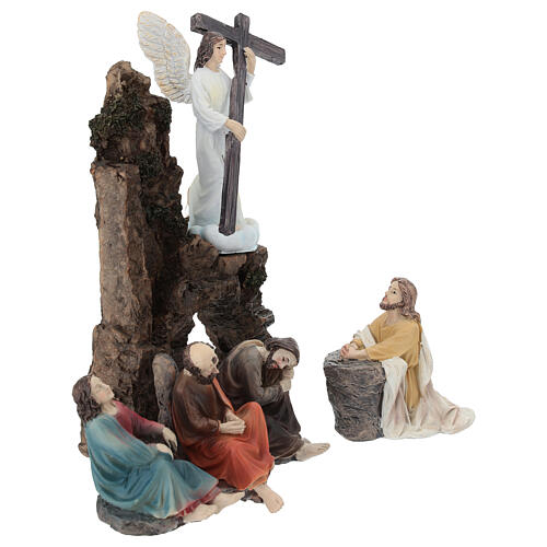 Set orazione nell'orto del Getsemani 13 cm resina dipinta presepe pasquale 3