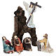 Conjunto Oração no Jardim do Getsêmani 13 cm resina pintada presépio pascal s1