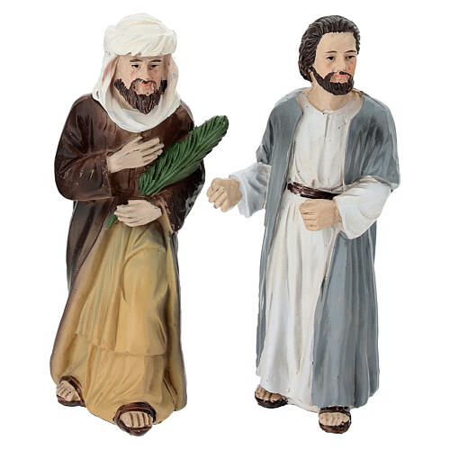 Scène de l'entrée de Jésus à Jérusalem 10 cm résine peinte crèche de Pâques 6