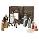 Scène de l'entrée de Jésus à Jérusalem 10 cm résine peinte crèche de Pâques s1