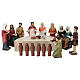 Set tramutazione dell'acqua in vino 10 cm resina dipinta presepe pasquale s1