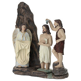 Set del Bautismo de Jesús 10 cm resina pintada belén pascual