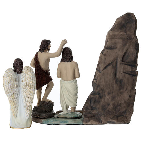Set battesimo di Gesù 10 cm resina dipinta presepe pasquale 5