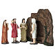 Resurrection of Lazarus set 10 cm, painted resin, Easter nativity scene. s4