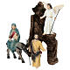 Flucht nach Ägypten Set 10 cm aus bemaltem Harz für Osterkrippe s5