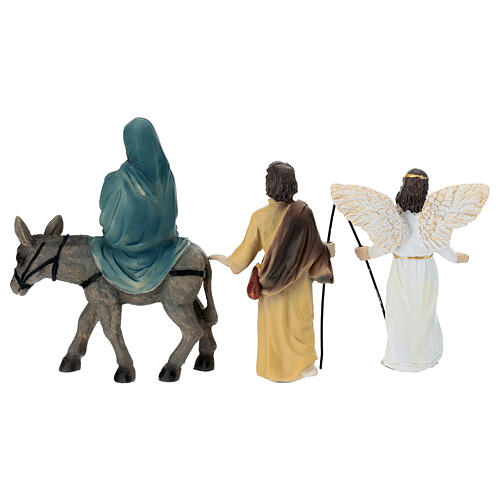 Flight into Egypt Set 10 cm painted resin Easter nativity 7