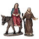 Set viaggio Maria e Giuseppe a Betlemme 10 cm resina dipinta presepe pasquale s2