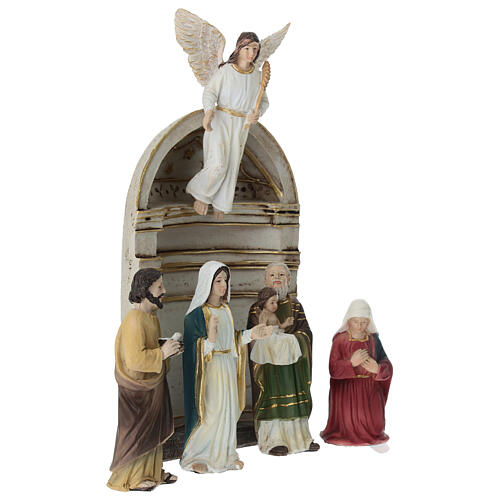 Set Darstellung Jesus im Tempel 10 cm mit handbemalten Harzfiguren für Osterkrippe 4