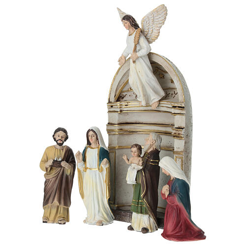 Set presentazione Gesù al tempio 10 cm resina dipinta presepe pasquale 2