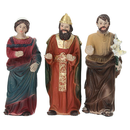 Set sposalizio di Maria e Giuseppe 10 cm resina dipinta presepe pasquale 2