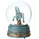 Esfera de vidrio carrusel caballo azul 16 cm s4