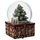 Christmas snow globe with decorated Christmas tree and fawn, 4 in s4
