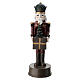 Nutcracker Statue with Dark Red Christmas Tree, 35cm s1