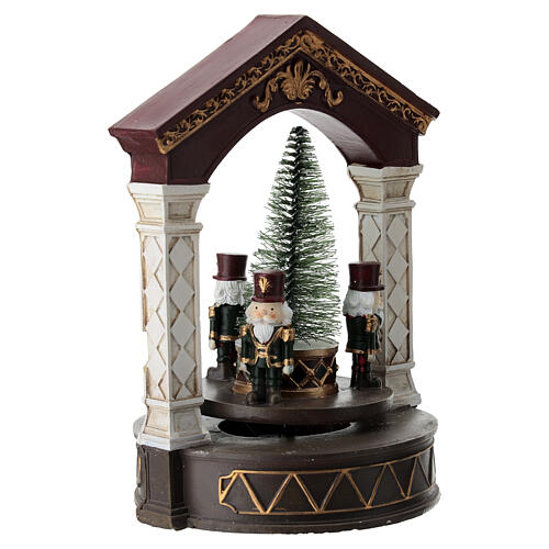 Nutcracker with Christmas tree music box, 20x15x15 cm 3