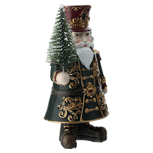 Quebra-nozes soldado com árvore 15 cm 3