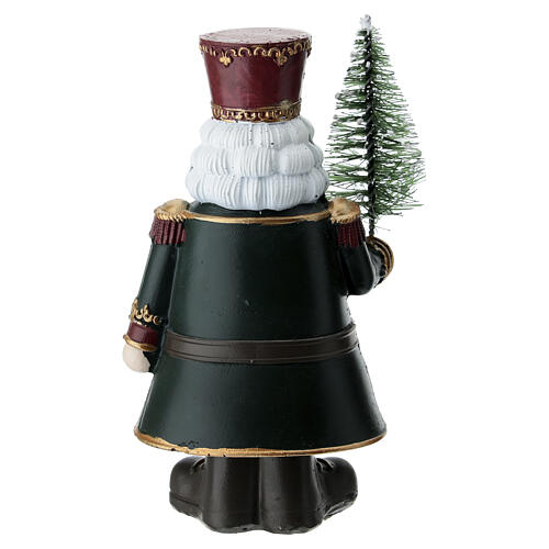 Nutcracker soldier statue with tree, 15 cm 4