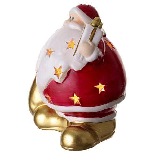 Santa Claus candle holder, 6 in, porcelain 3