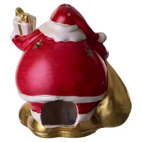 Père Noël porte-bougie 15 cm en porcelaine 5