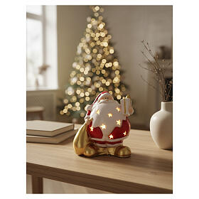 Babbo Natale portacandela 15cm porcellana