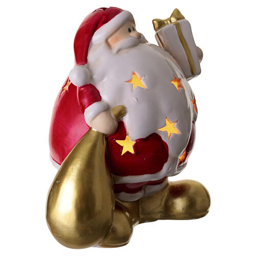 Santa Claus tealight candle holder 15 cm in porcelain 4