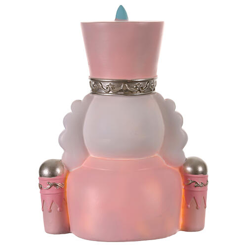 Generale schiaccianoci mezzobusto rosa lucine 20 cm 4