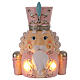 Generale schiaccianoci mezzobusto rosa lucine 20 cm s1