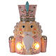 Generale schiaccianoci mezzobusto rosa lucine 20 cm s1