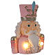 Dziadek do orzechów, popiersie różowe LED, 30 cm s3