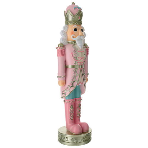 Dziadek do orzechów, różowy, żywica, 61,5 cm 5