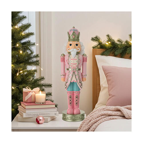 Quebra-nozes general cor-de-rosa em resina 60 cm 2