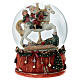 Globo Carillon Babbo Natale su cavallo giocattolo 20 cm s2