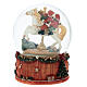 Music Box Snow Globe Santa Claus on Toy Horse, 20 cm s6