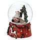 Christmas Snow Globe Music Box with Santa Claus and Tree 15 cm s3