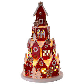 LED Gingerbread Village Battery-Powered, 40 cm