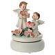 Carillon angioletti con fiori rosa batterie 20 cm s1