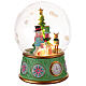 Globo di neve carillon albero di natale e pupazzo di neve led 40 cm s4