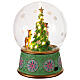 Globo di neve carillon albero di natale e pupazzo di neve led 40 cm s5