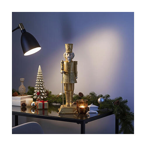 Golden resin general nutcracker, 16 in 2