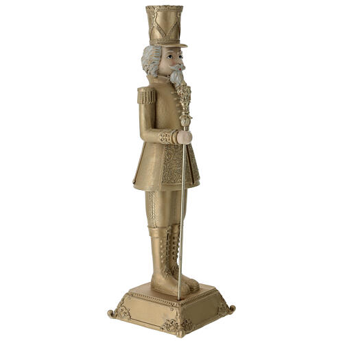 Generał Dziadek do orzechów koloru złotego, z żywicy, 40cm 4