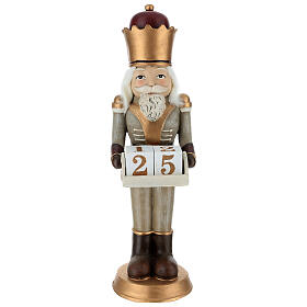 General Nutcracker Statue with Calendar, 60 cm