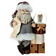 Papá Noel regalos y esfera de vidrio 20 cm s1