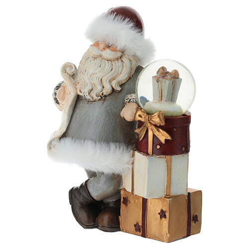 Babbo Natale regali e sfera di vetro 20 cm 3
