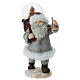 Babbo Natale sacco doni con sfera di vetro 20 cm s1