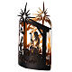 Lantern with Nativity Scene, 10 in, battery-operated light s2