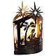 Lantern with Nativity Scene, 10 in, battery-operated light s3