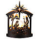 Lighted Lantern with Nativity battery-powered, 25 cm s1
