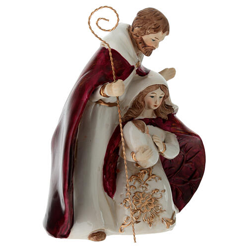 Natividade porcelana detalhes dourados 20 cm 2