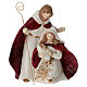 Porcelain Nativity Holy Family with Golden Details, 20 cm s1