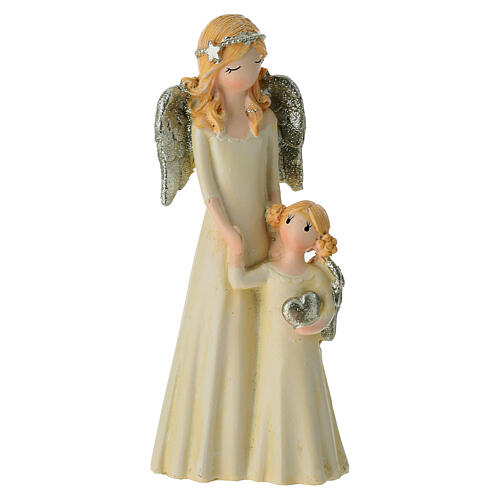 Estatua madre e hija detalles purpurina 15 cm 1